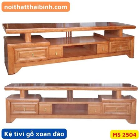 Kệ tivi gỗ xoan đào 2m2