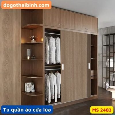 Tủ quần áo cửa lùa tại TPHCM – Mẫu MS 2483
