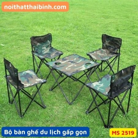 kích thước bộ bàn ghế du lịch xếp gọn