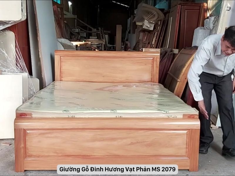 Giường gỗ Đinh Hương vạt phản