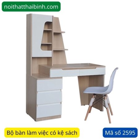 Bộ bàn làm việc có kệ sách