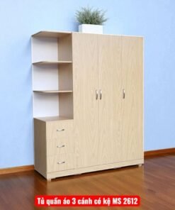 Tủ quần áo 3 cánh có kệ