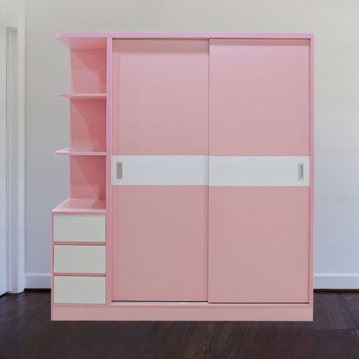 Tủ quần áo màu hồng MS 2609