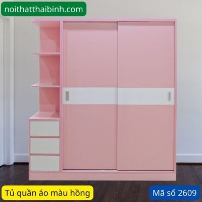 Tủ quần áo màu hồng