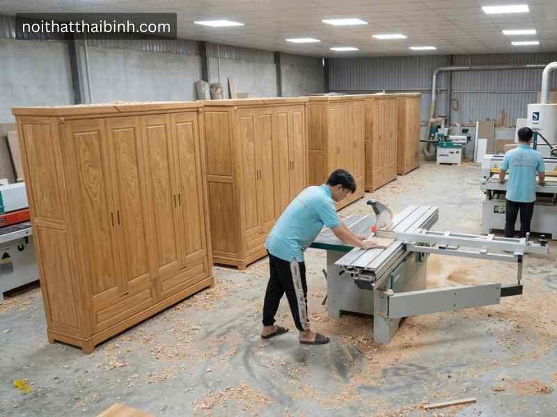 Bộ phòng ngủ gỗ tự nhiên vân gõ đỏ Tủ quần áo gỗ tự nhiên vân gõ đỏ