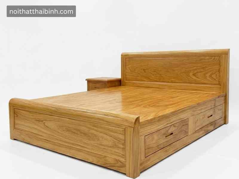 Bộ phòng ngủ gỗ tự nhiên vân gõ đỏ Giường ngủ gỗ tự nhiên vân gõ đỏ