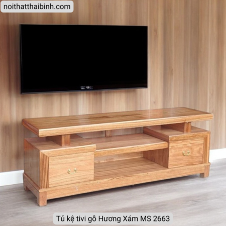 Tủ kệ tivi gỗ Hương Xám