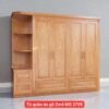 Tủ quần áo gỗ tự nhiên vân gõ 2m4 MS 2705 2 Tủ quần áo gỗ tự nhiên
