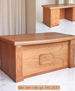 Bàn làm việc gỗ tự nhiên vân gõ đỏ