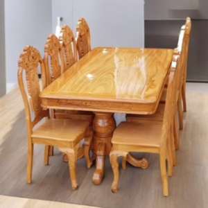 Bộ bàn ăn gỗ gõ đỏ 8 ghế MS 2698 Bộ bàn ăn gỗ gõ đỏ 8 ghế