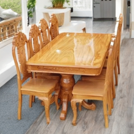 Bộ bàn ăn gỗ gõ đỏ 8 ghế