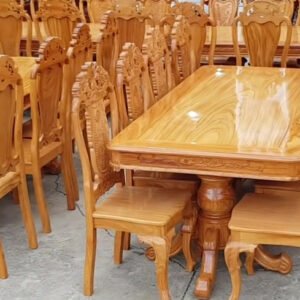 Bộ bàn ăn gỗ gõ đỏ 8 ghế MS 2698 Bộ bàn ăn gỗ gõ đỏ 8 ghế MS 2698