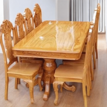 Bộ bàn ăn gỗ gõ đỏ 8 ghế