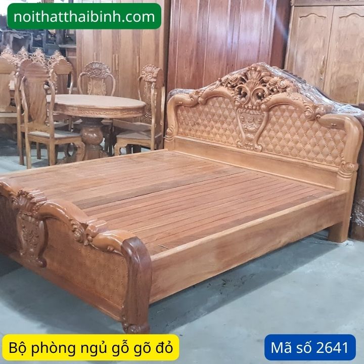 Kích thước bộ phòng ngủ gỗ gõ đỏ đẹp