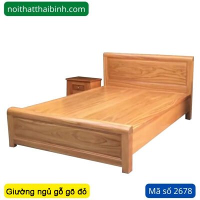 Giường gỗ gõ đỏ đẹp