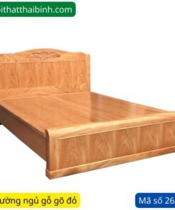 Giường ngủ gỗ gõ đỏ 1m6
