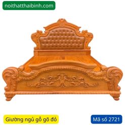 Giường gỗ gõ đỏ cao cấp