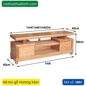 Tủ kệ tivi gỗ Hương Xám MS 2663 Tủ kệ tivi gỗ Hương Xám MS 2663