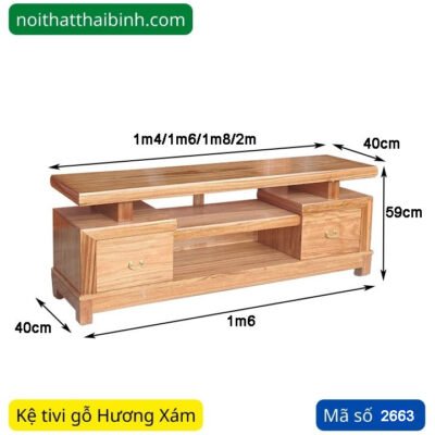 Tủ kệ tivi gỗ Hương Xám MS 2663 Tủ kệ tivi gỗ Hương Xám MS 2663