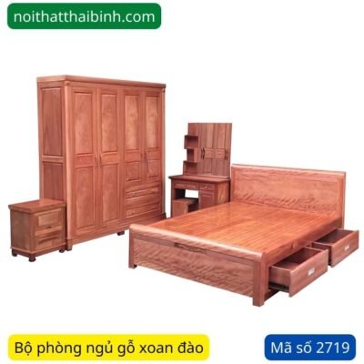 Trọn bộ phòng ngủ gỗ xoan đào