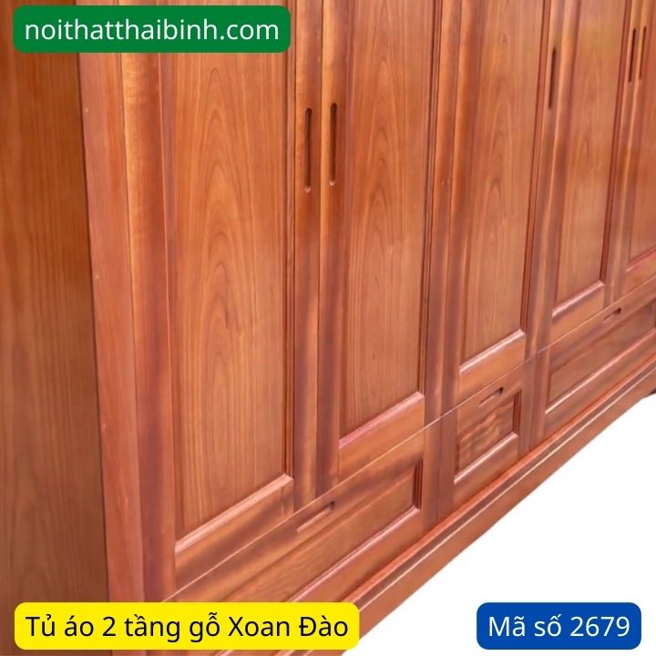 Tủ quần áo gỗ xoan đào