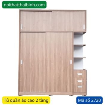 Tủ quần áo 2 tầng đẹp