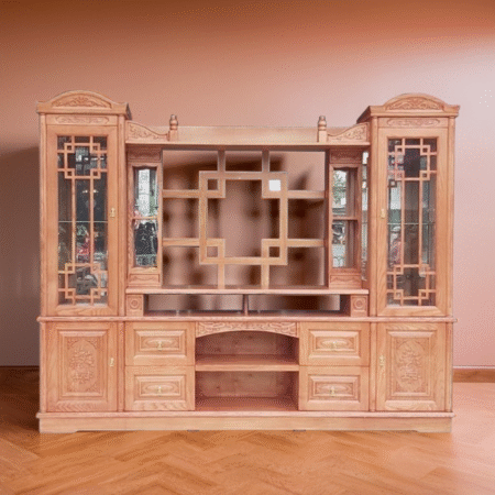 Kệ tivi gỗ kết hợp tủ trang trí