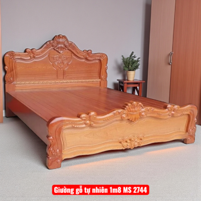 Giường gỗ tự nhiên 1m8