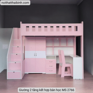 Giường 2 tầng kết hợp bàn học