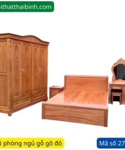 Bộ phòng ngủ gỗ gõ đỏ sang trọng