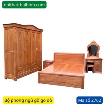 Bộ phòng ngủ gỗ gõ đỏ sang trọng