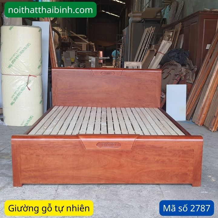 Giường ngủ làm từ gỗ gội bền bỉ