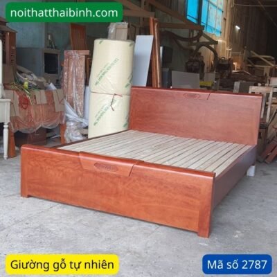 Giường ngủ làm từ gỗ tự nhiên MS 2787 Giường ngủ làm từ gỗ tự nhiên MS 2787
