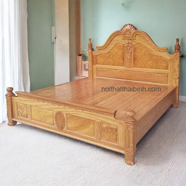Giường ngủ 1m6 | Nội thất phòng ngủ gỗ gõ đỏ