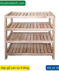 Kệ dép gỗ 4 tầng