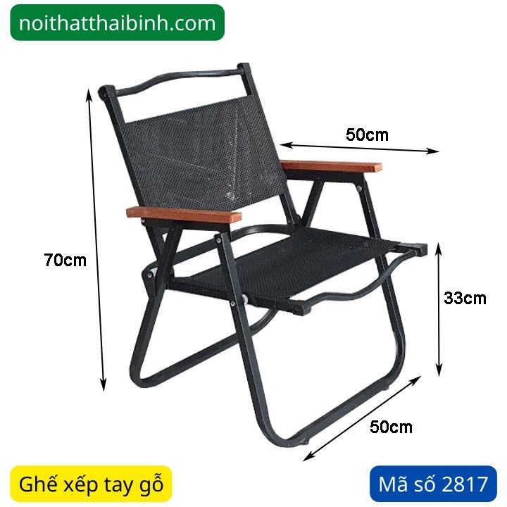 Kích thước ghế xếp tay gỗ