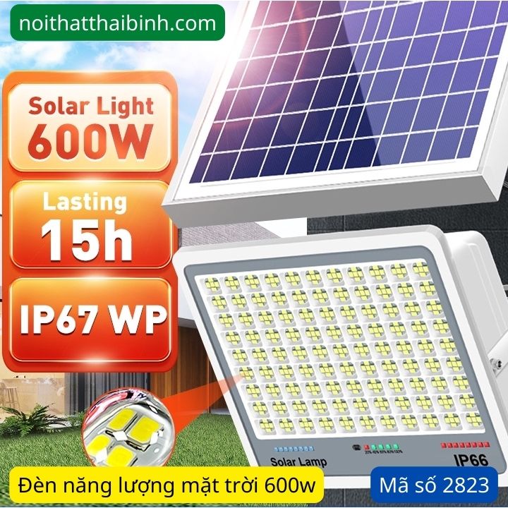 Đèn đường năng lượng mặt trời 600W siêu sáng