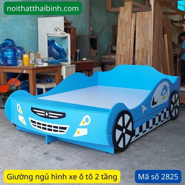 Giường ngủ trẻ em hình xe hơi 2 tầng