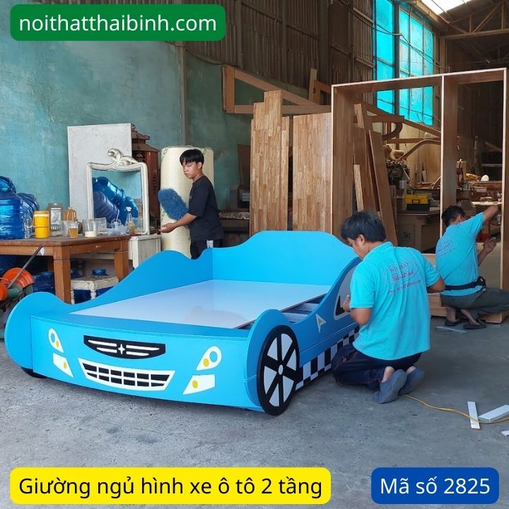 Giường ngủ ô tô đẹp dành cho bé trai