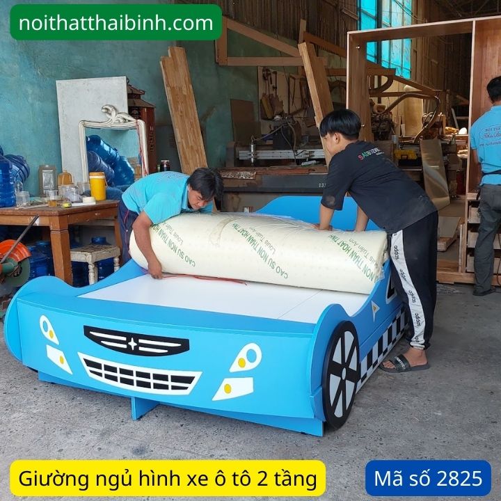 Giường ngủ hình ô tô cho bé trai đẹp nhất