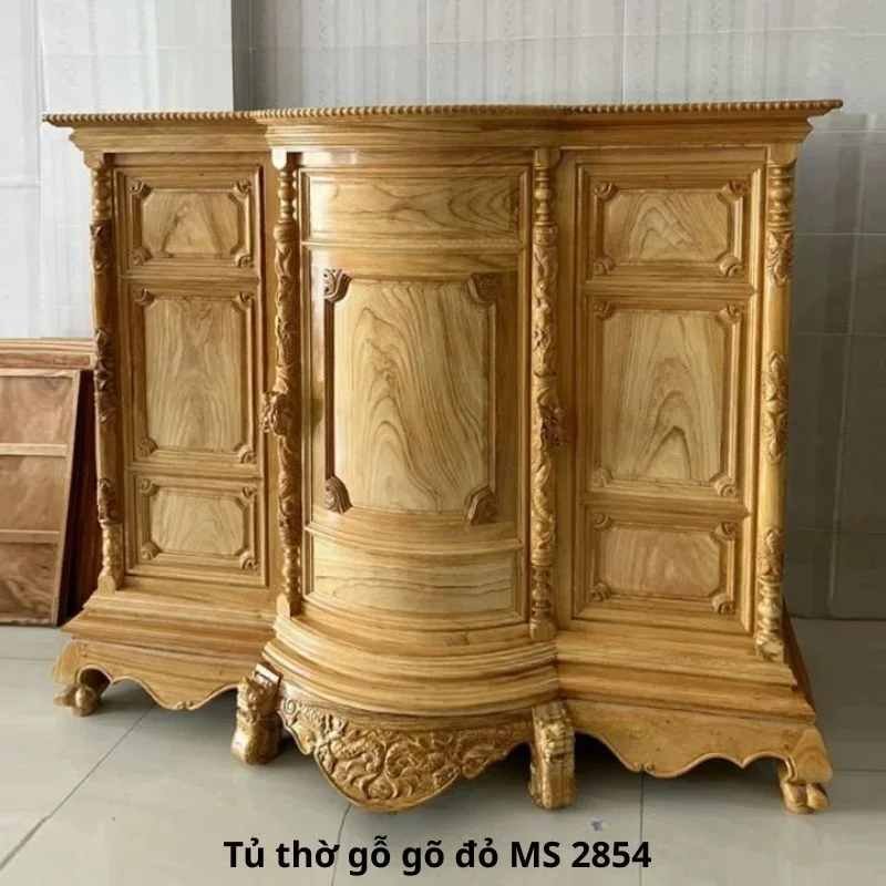 Tủ thờ gỗ gõ đỏ 1m6 MS 2854 | GIAO HỎA TỐC TPHCM Tủ thờ gỗ gõ đỏ 1m6 MS 2854