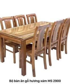 Bộ bàn ăn gỗ hương xám 6 ghế
