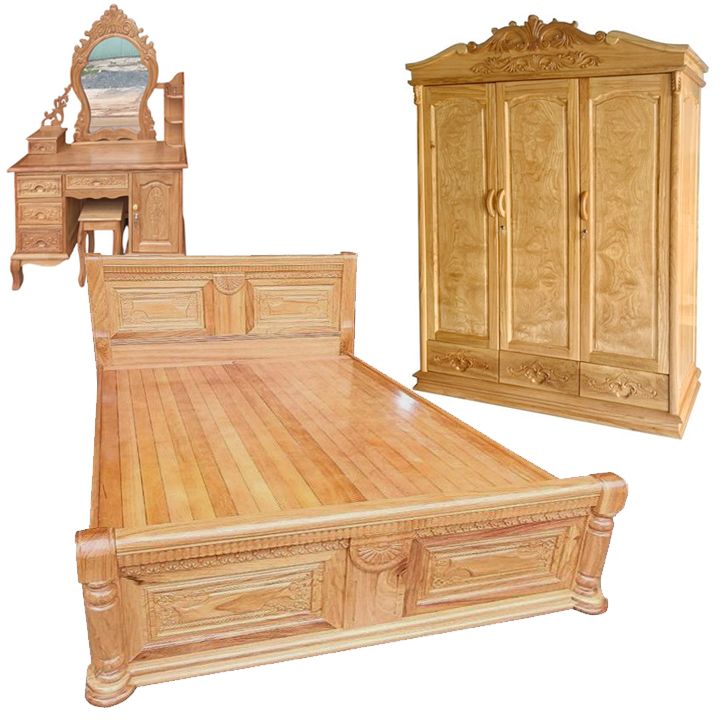 Com Bộ Phòng Ngủ Gỗ Gõ Đỏ MS 2879