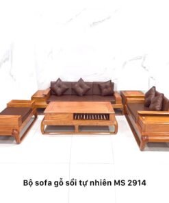 Sofa gỗ sồi nệm da cao cấp