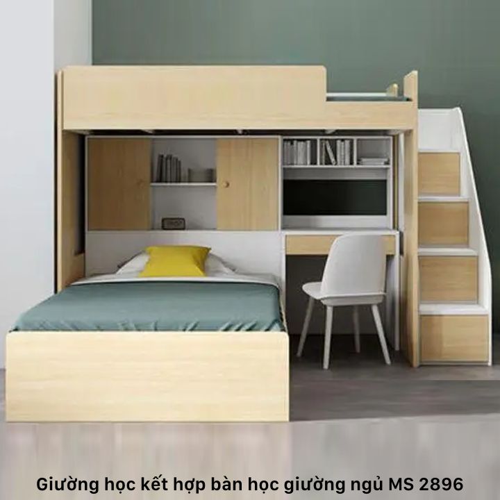 Giường tầng kết hợp bàn học giường ngủ