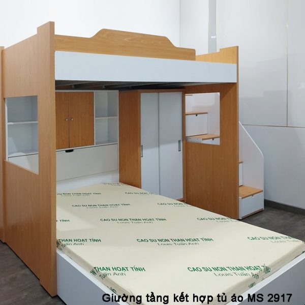 giường tầng kết hợp tủ quần áo