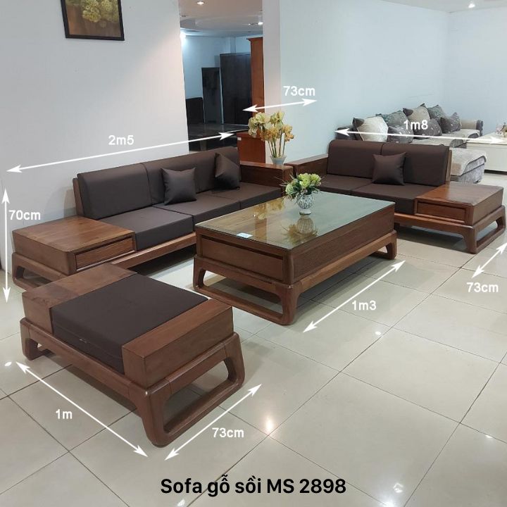 Kích thước sofa gỗ hiện đại