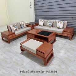 Sofa gỗ cao cấp gỗ sồi tự nhiên
