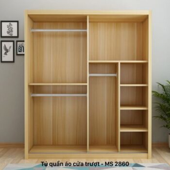 Tủ quần áo cửa trượt 1m8 MS 2860 Tủ quần áo cửa trượt 1m8 MS 2860