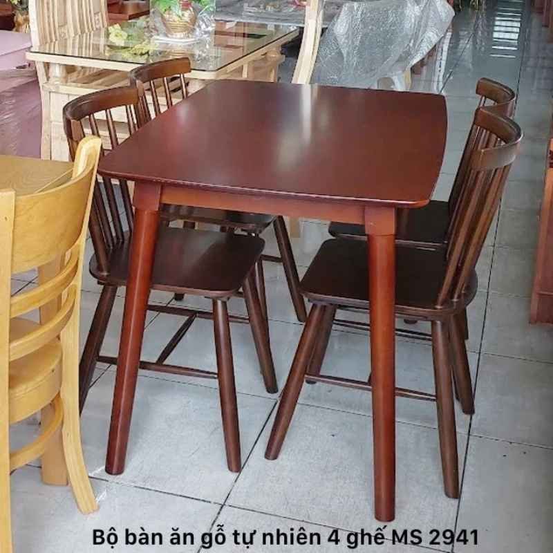 Bộ bàn ăn gỗ cao cấp 4 ghế MS 2941 Bộ bàn ăn gỗ cao cấp 4 ghế MS 2941